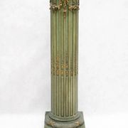Colonne piédestal style Louis XVI vert olive
