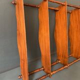 Large old wall shelf in turned wood, Napoleon III / XIXth era