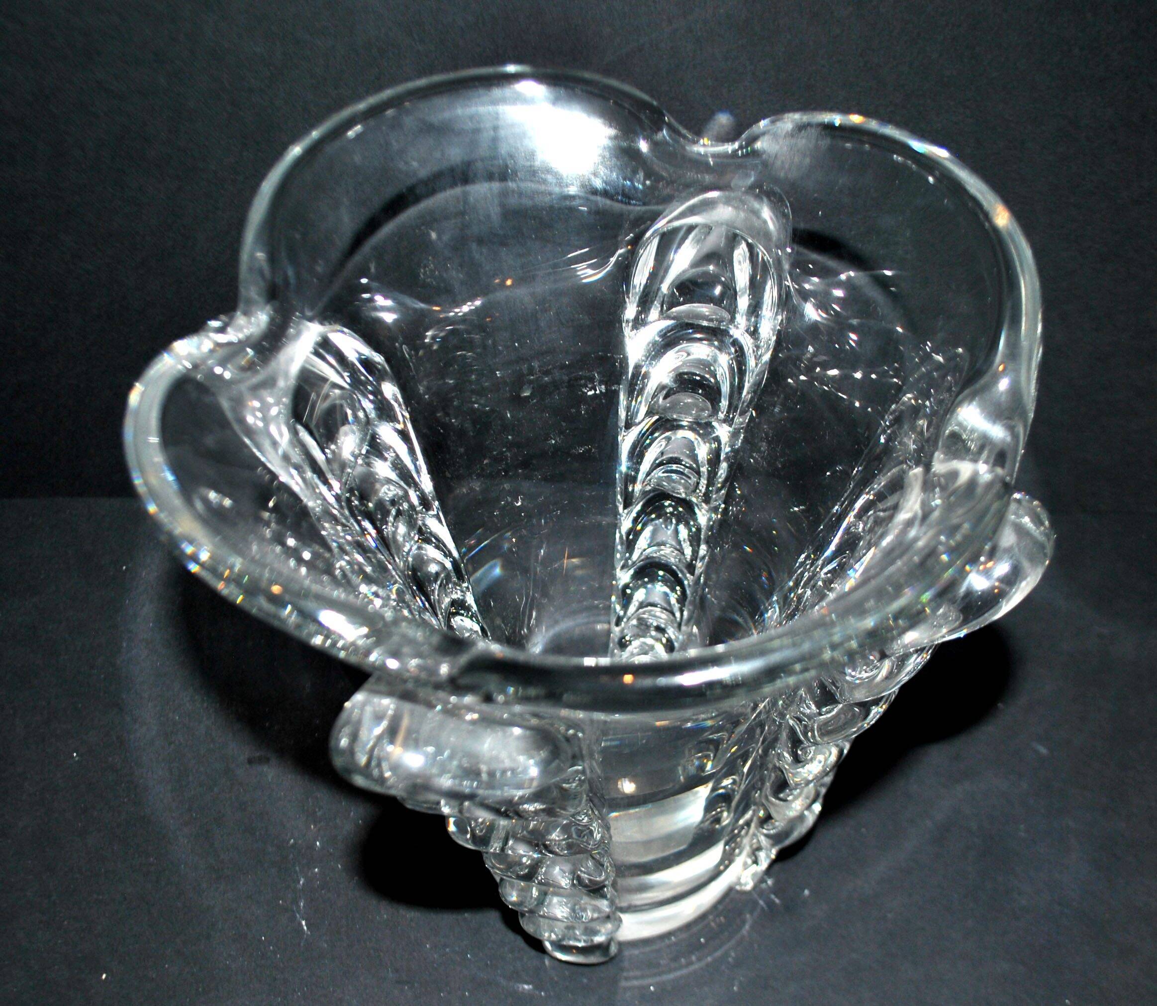 Vintage Vallerysthal crystal vase