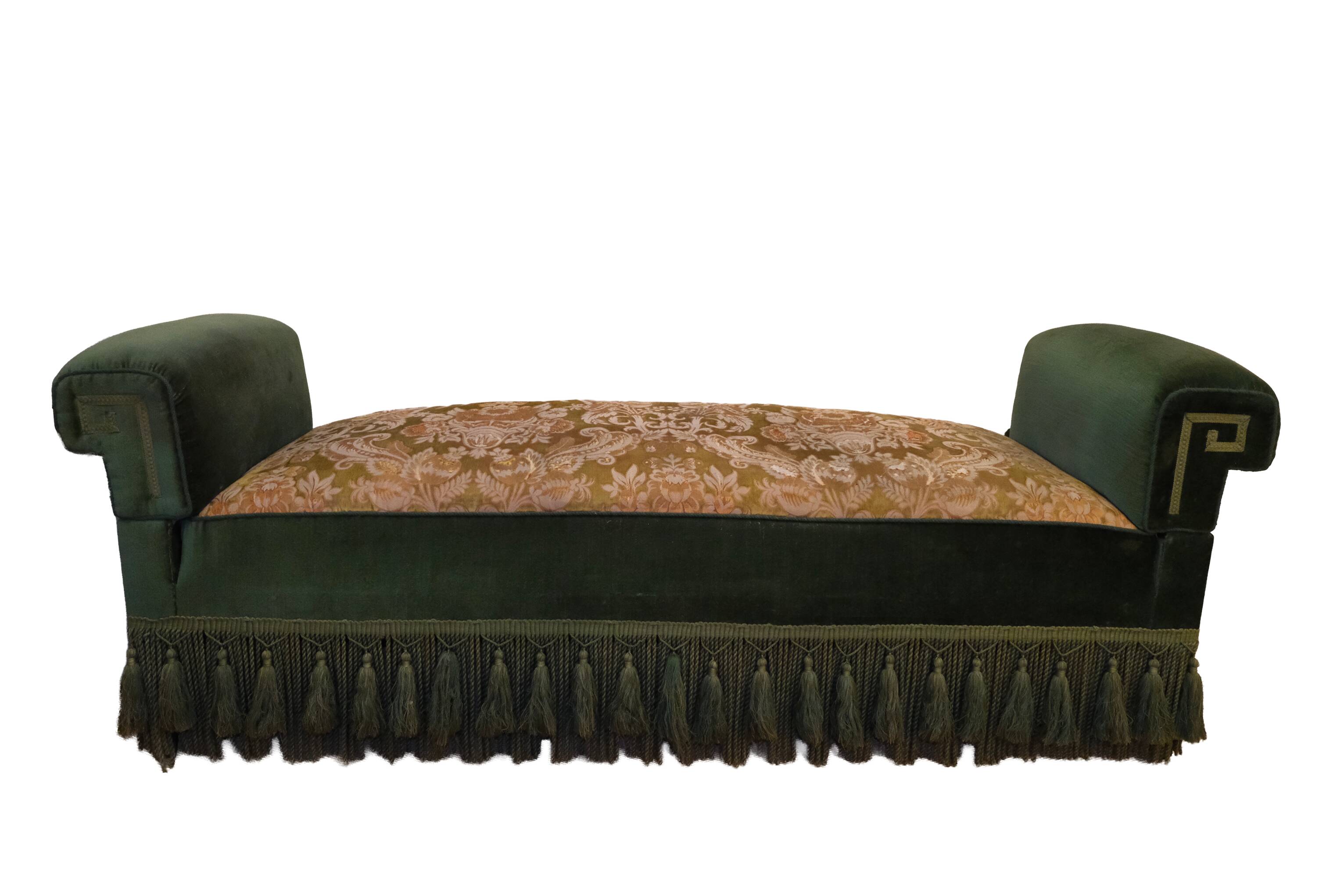 German Art Nouveau sofa bed c.1900 – green velvet