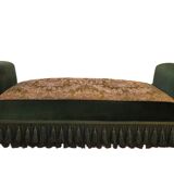 Canapé-lit Art nouveau allemand c.1900 – velours vert