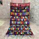 Vintage Moroccan Boujaad rug: Small abstract red Boucherouite rug.