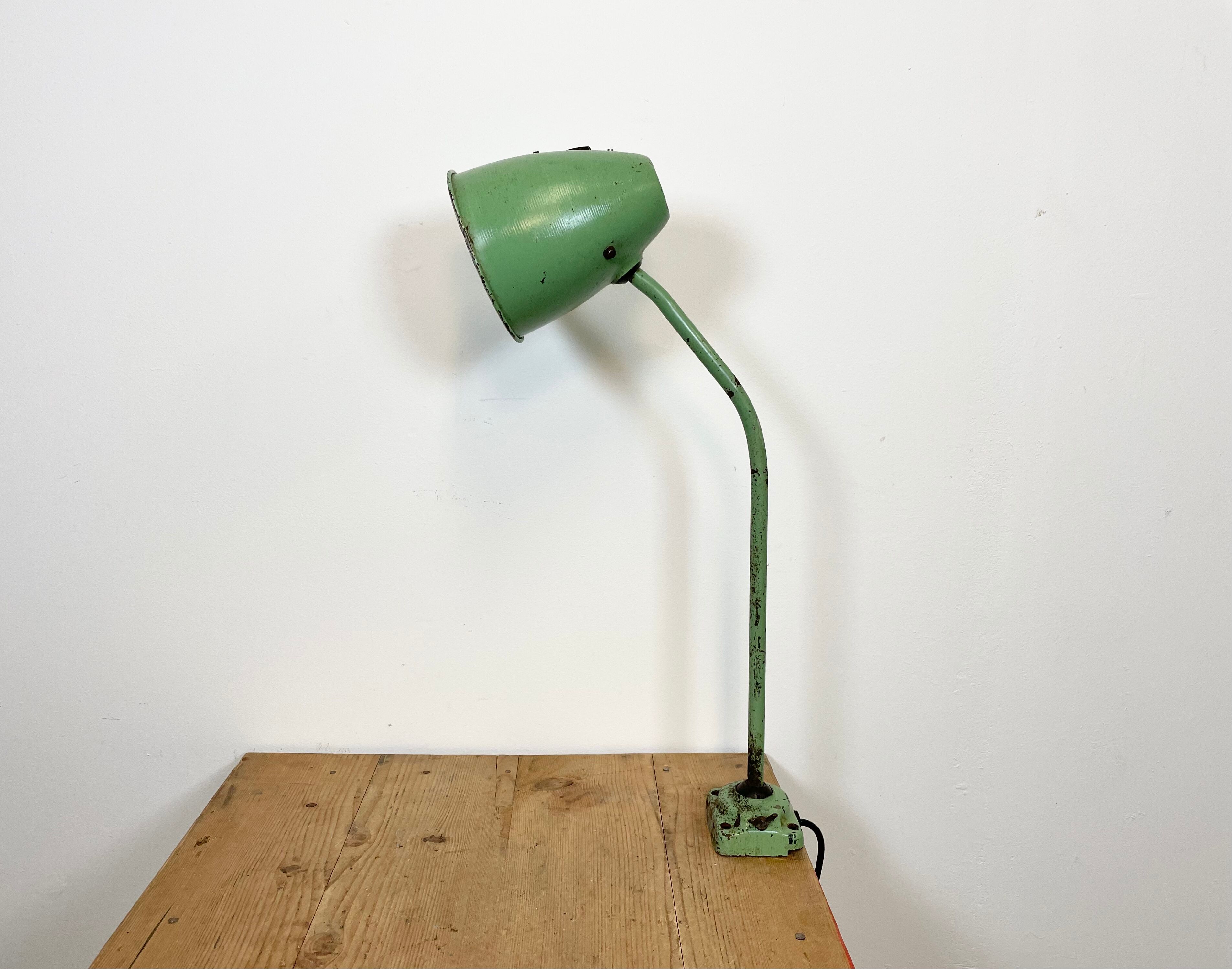 Industrial Green Table Lamp, 1960s