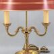 Hot water bottle lamp in solid bronze gilded style Louis XVI Lampshade Color Bordeaux "Lucien Gau"