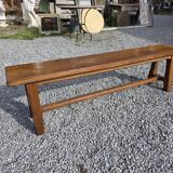 Solid oak farmhouse bench, 160cm in length.