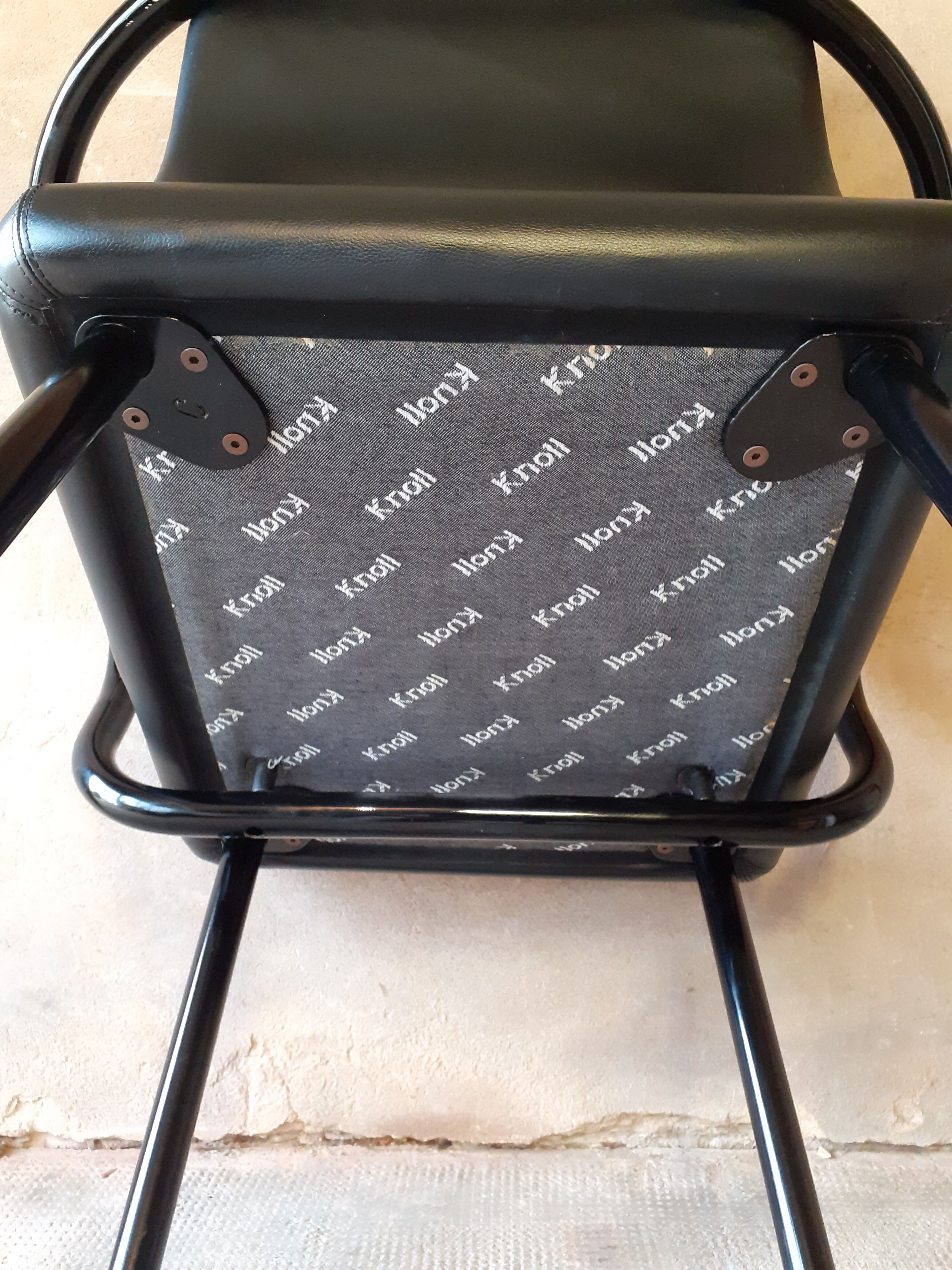 Mandarin leather armchair, Ettore Sottsass design for Knoll