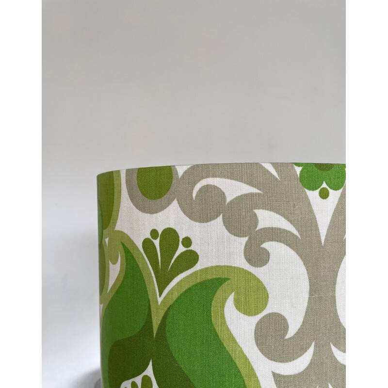 Green Thistle Lampshade H30 D35 - Vintage Fabric