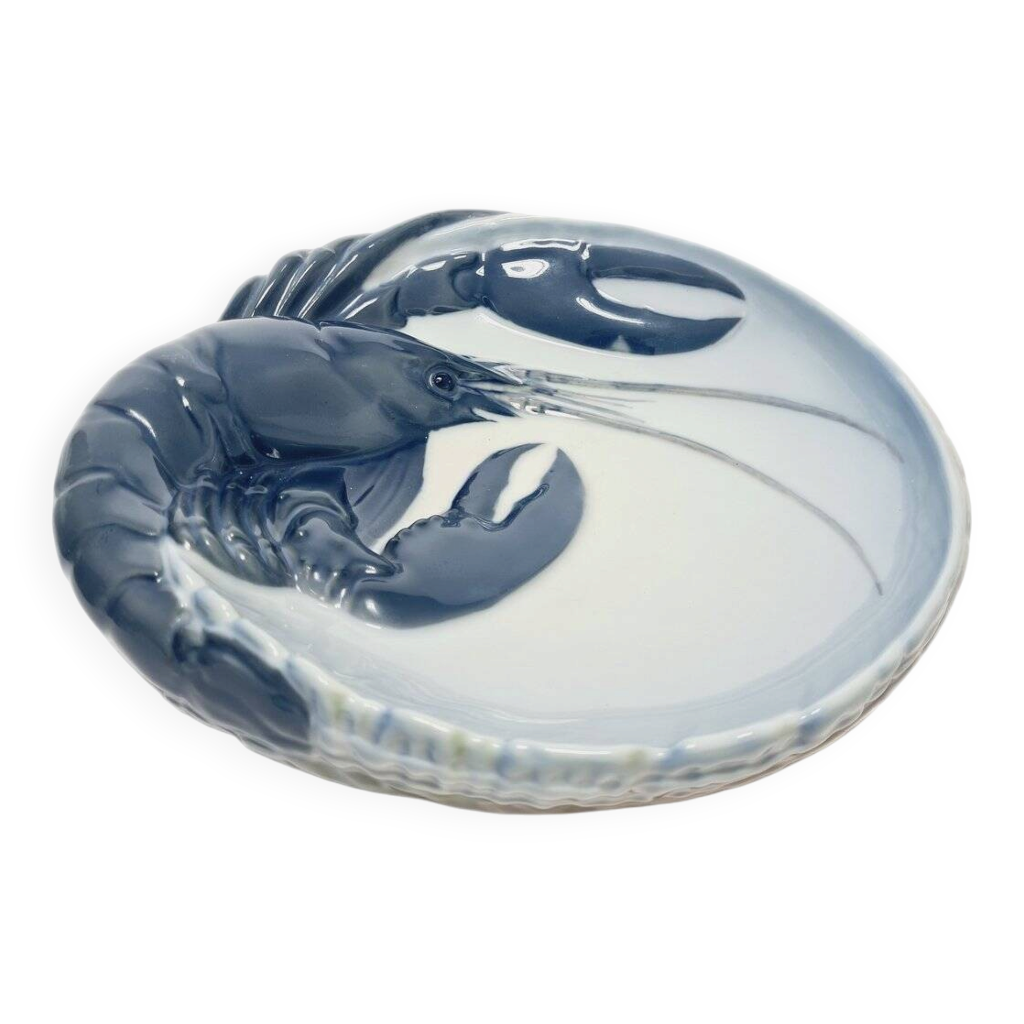 Danish porcelain plate with lobster from Royal Copenhagen, 1950s
