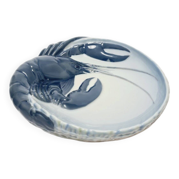 Danish porcelain plate with lobster from Royal Copenhagen, 1950s
