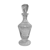 Chiseled crystal vintage wine decanter