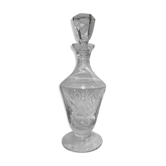 Chiseled crystal vintage wine decanter