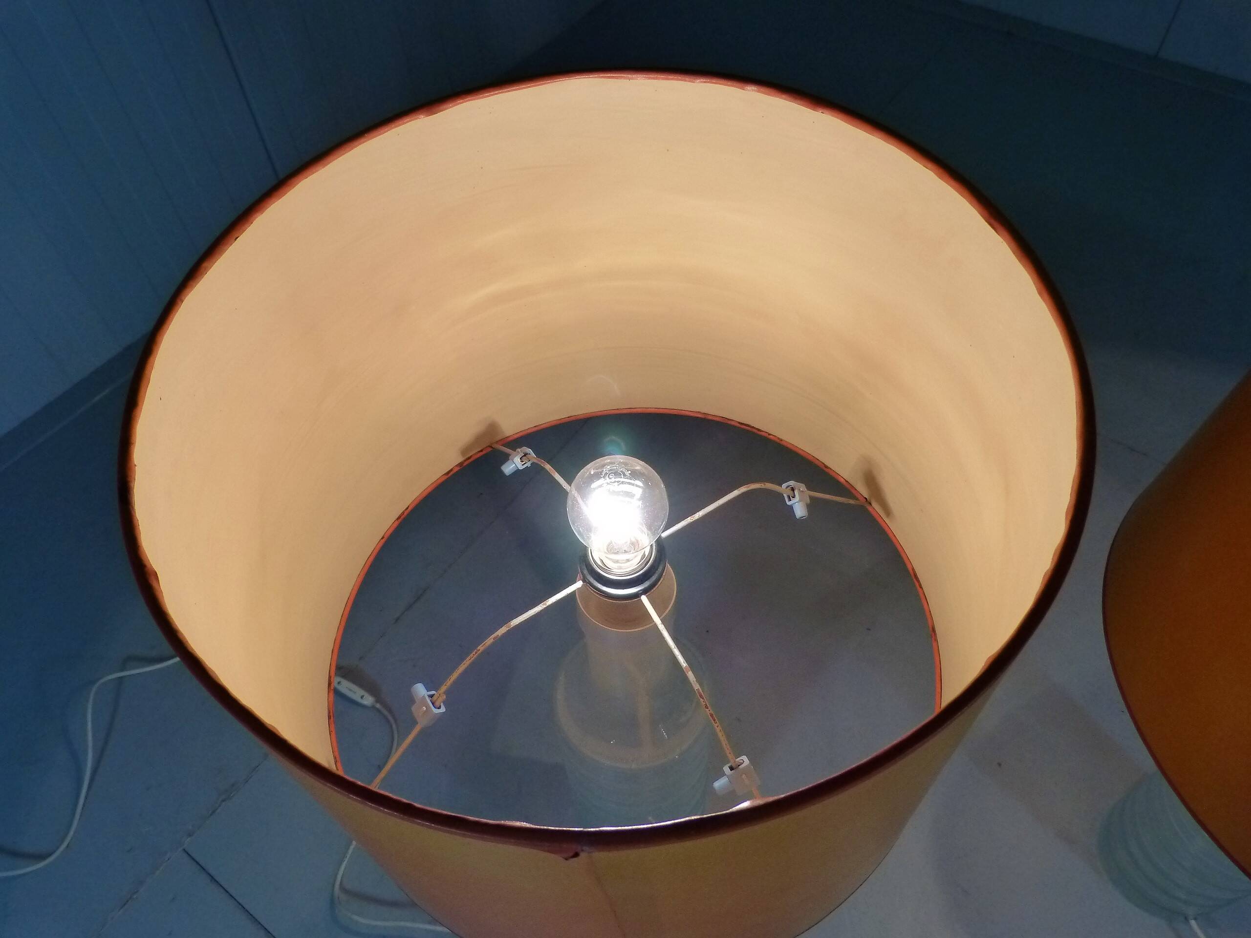 Set of 2 large glass table lamps 1960’s