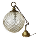 Suspension boule vintage verre ambré
