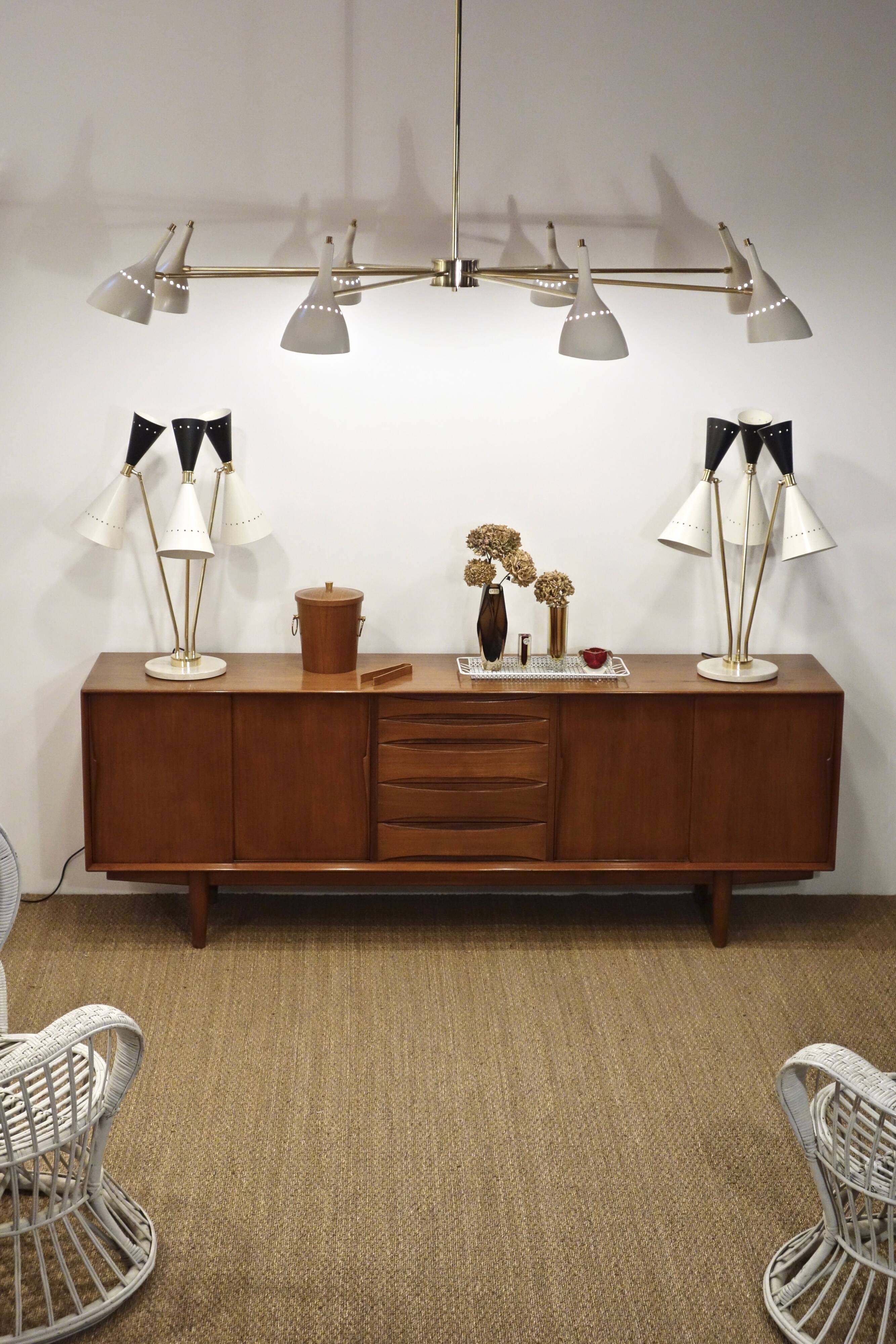 Modern Italian chandelier 1950's style