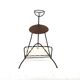 Teak and metal side table, Sweden, 1950s