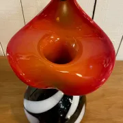 Vase en verre "zebra" italien