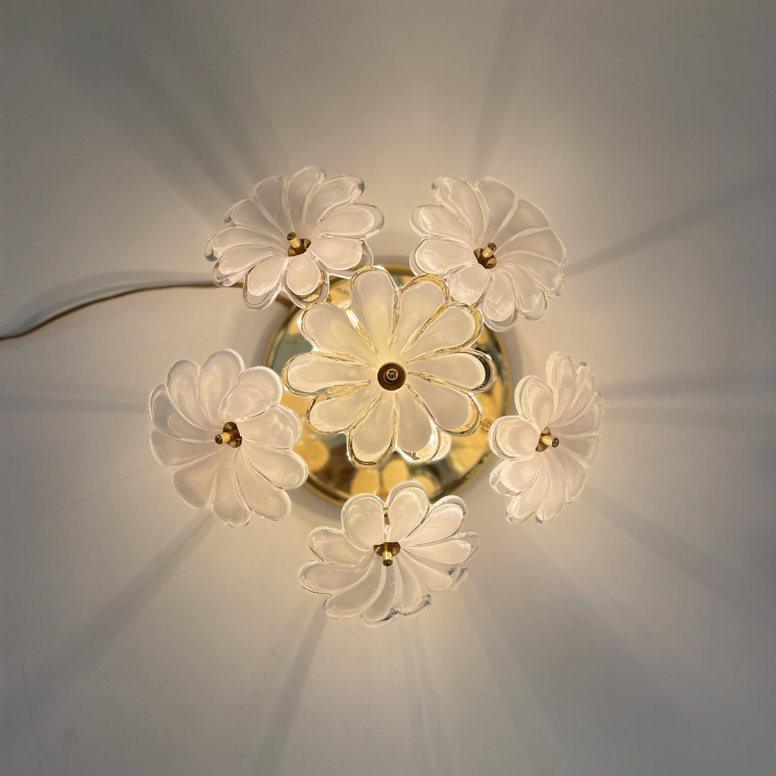 1980' Murano Flower Ceiling Light