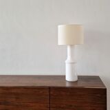 White glass table lamp by Gert Nyström for Hyllinge, Sweden 1960's