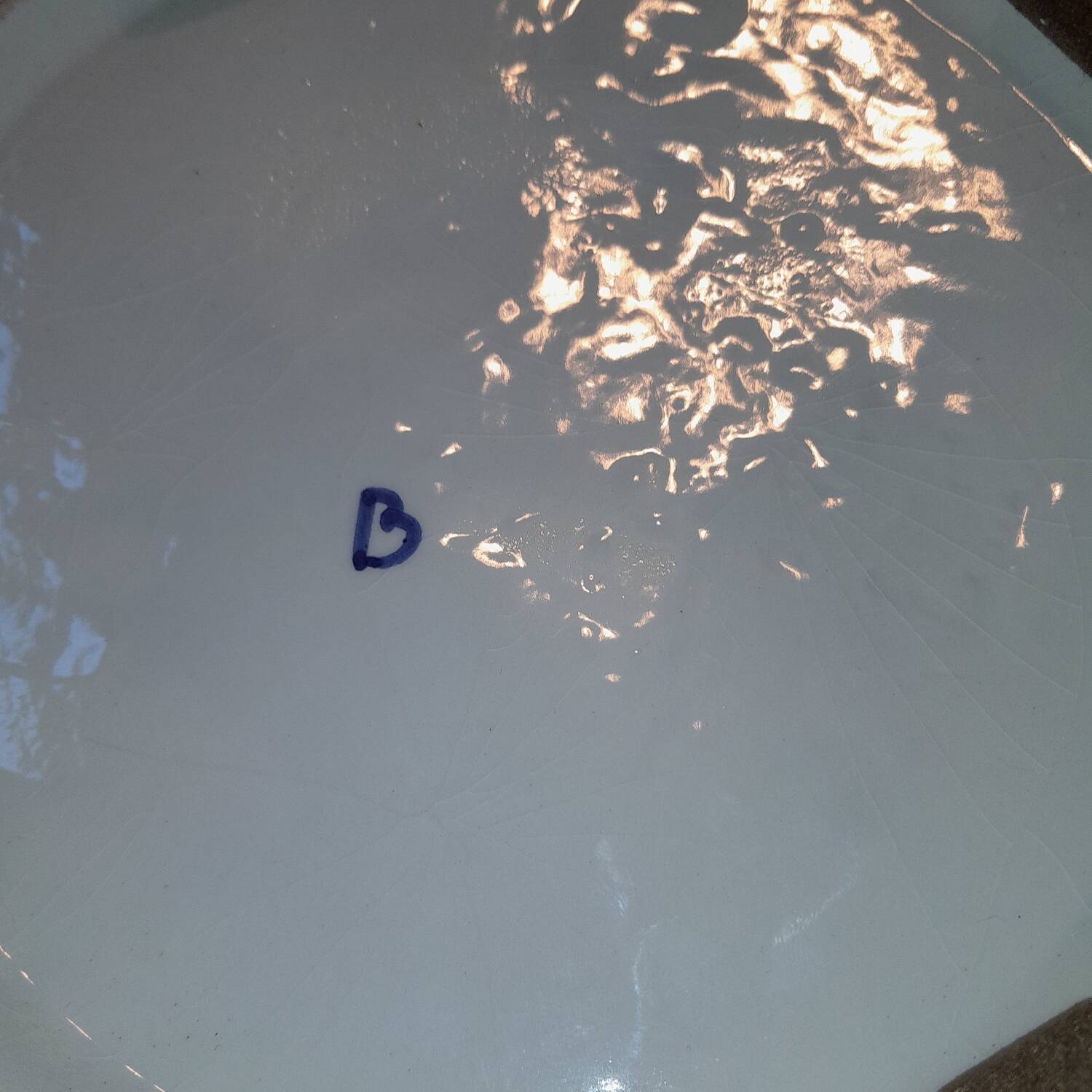 Porte-parapluie vintage italien en céramique blanche style bambou