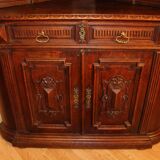 Pair of castle corner buffets XIXth
