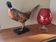 Vintage red tulip vase