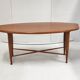 Scandinavian coffee table in teak & glass 1960 vintage