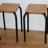 2 square stools 450mm