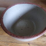 Enamelled terracotta pot