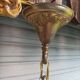 Rare old cage chandelier in gilded bronze and crystal 4 lights / WORKING CONDITION LEFT?