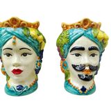 teste di moro  siciliane in ceramica
