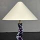Post modern curvy wavy faux marble zig zag lamp, 1980s