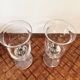Pair of Lalique FRANCE crystal tealight holders – “Ouragan” model