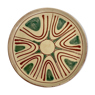 Decorative plate signed Dieulefit, 1960