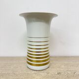 Vintage space age vase Bavaria arzberg Germany golden decor , 1970s