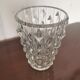 Glass vase diamond pattern in relief