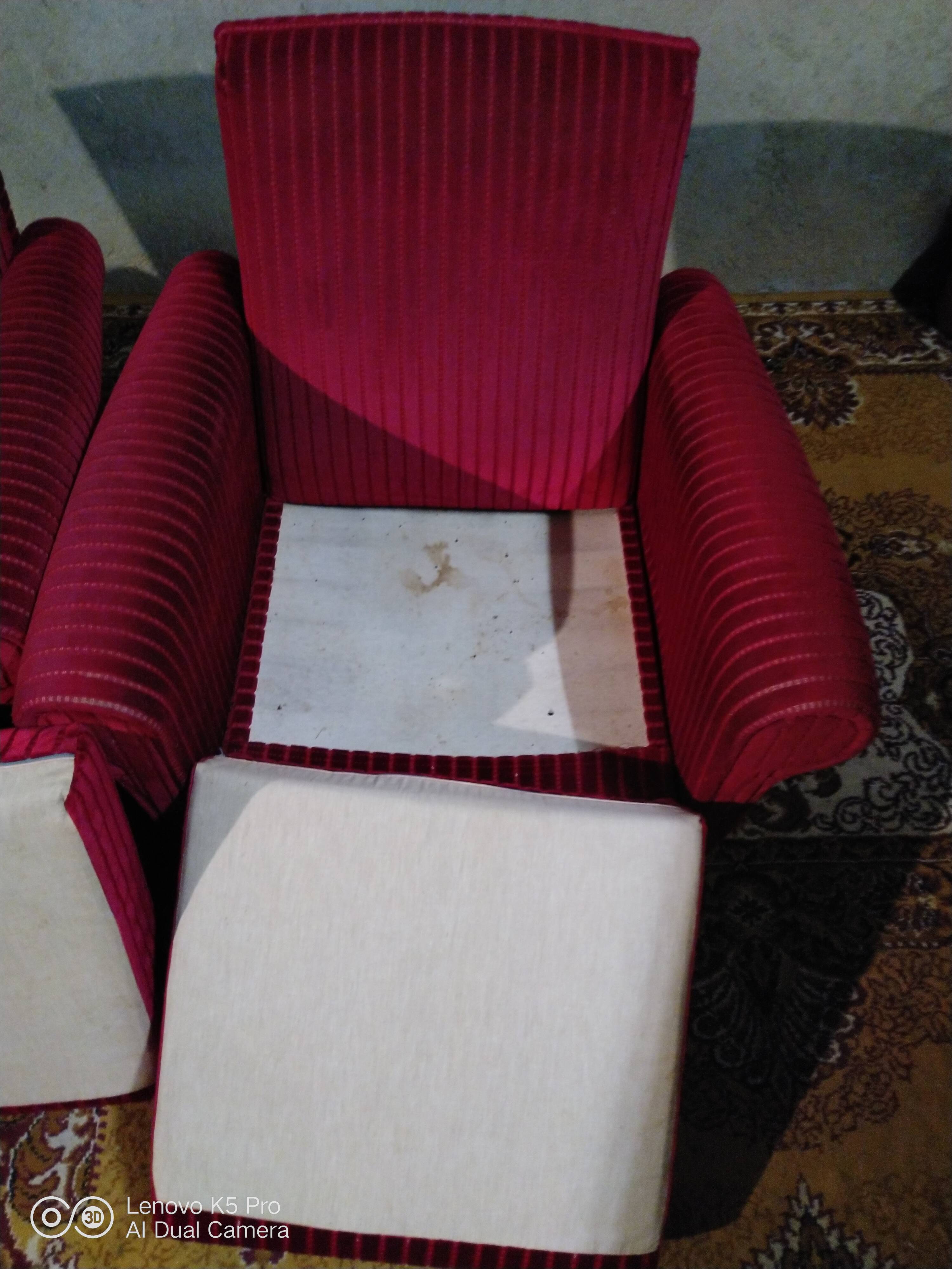 Pair of velvet armchairs