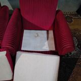 Pair of velvet armchairs