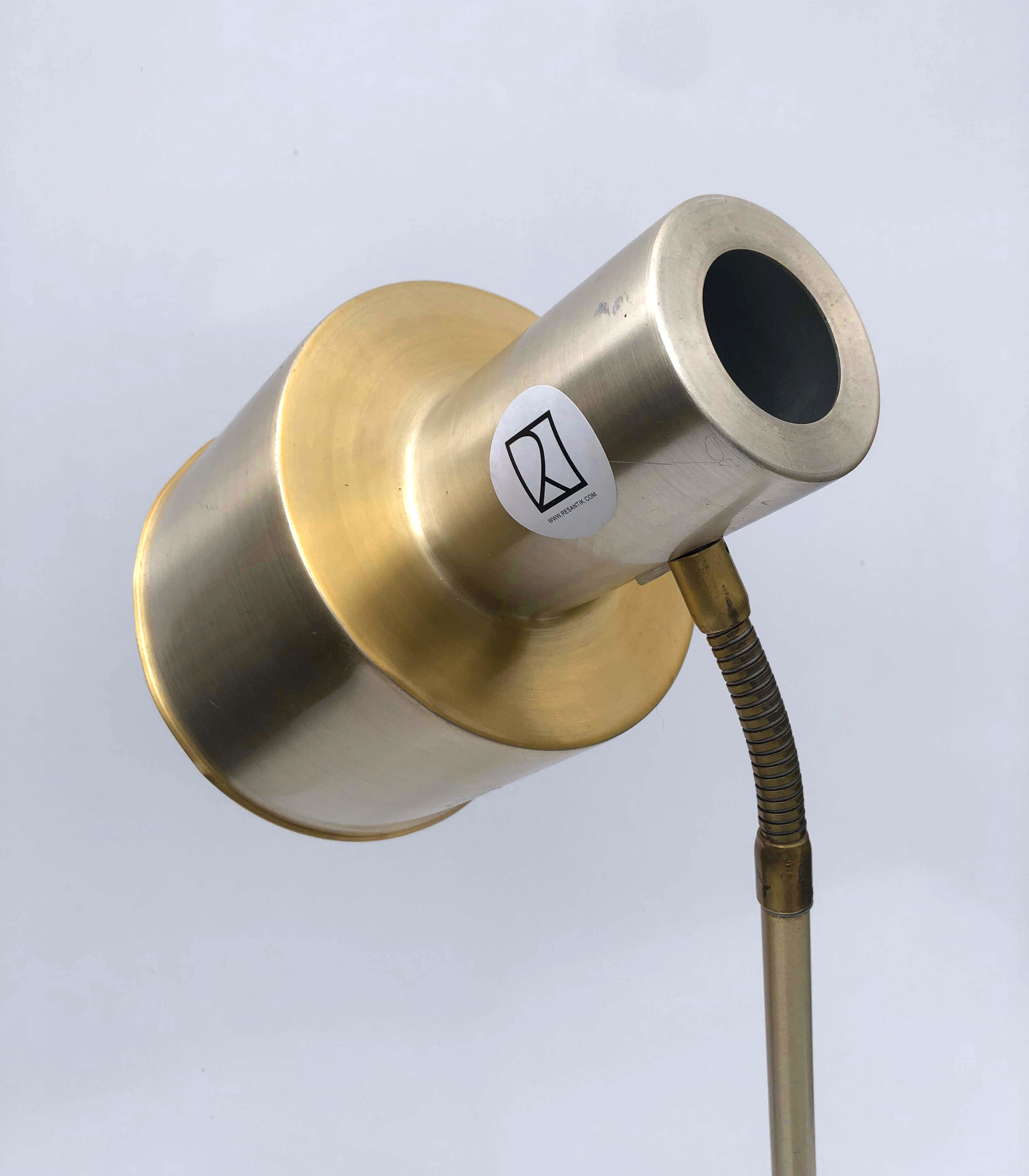 Vintage 20th Century Brass Spotlight Floor Lamp By NAFA, European Plug, 1960's