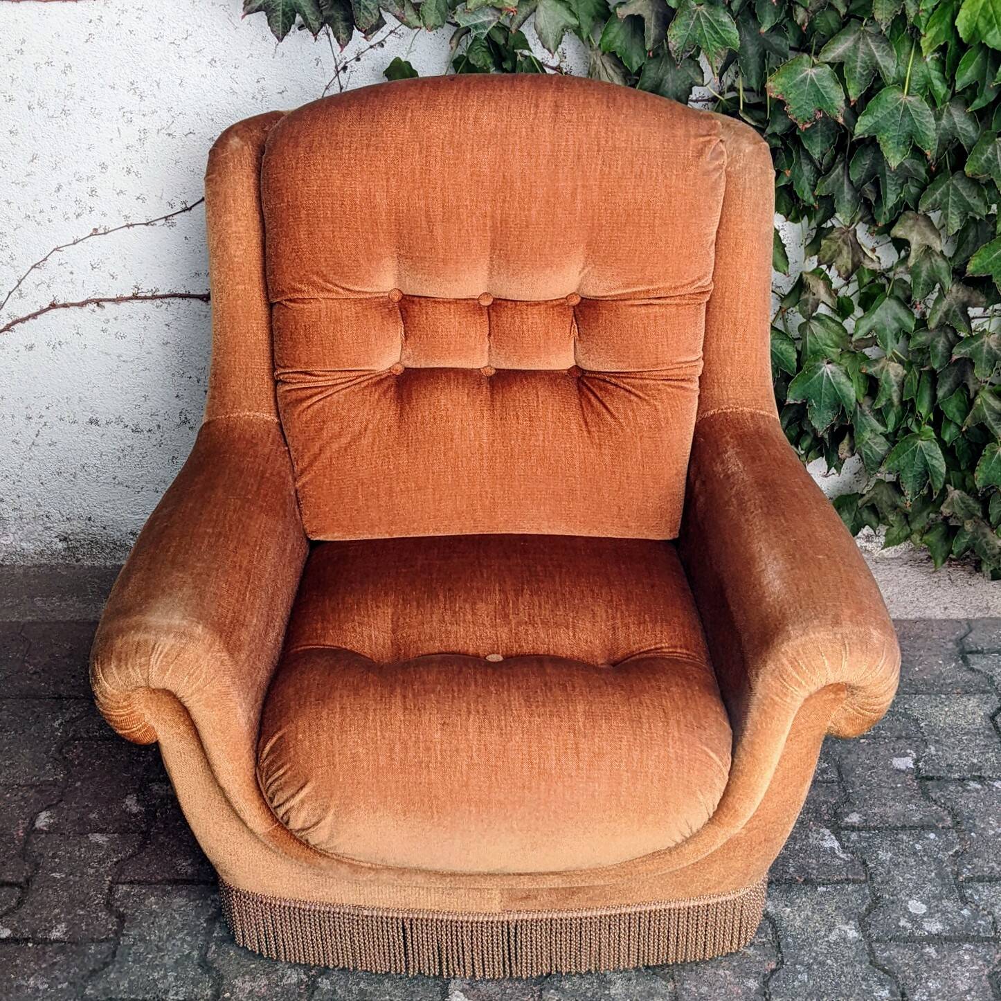 Velvet armchair from the 70s