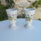 Pair of vintage flower mazagrans