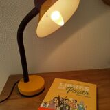 Lampe de bureau jaune orangé et noir Made in France