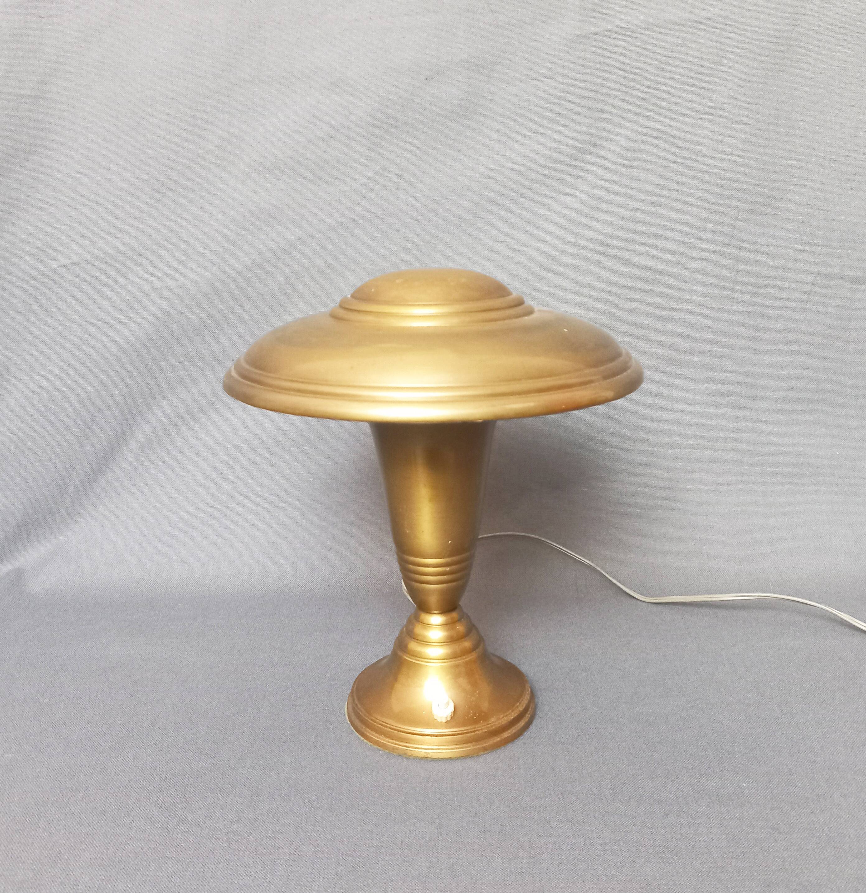 Art Deco brass lamp