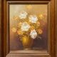 Painting "Vase with flowers" original HST signed + frame