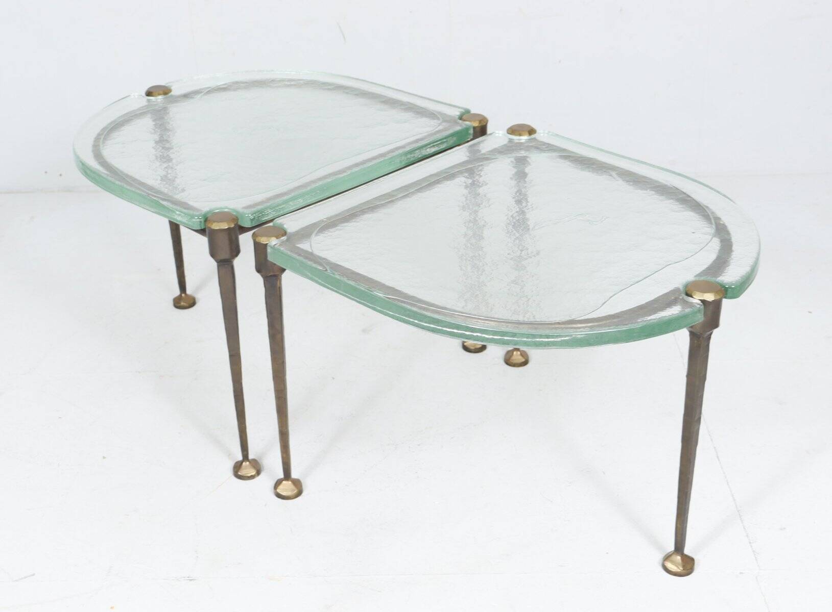 Brutalist German vintage coffee tables by Lothar Klute, 1980s, set of 2