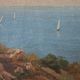 Painting Oil on Canvas Framed, signed Victor Barjon (1845-1920), Cote Rocheuse Bretagne