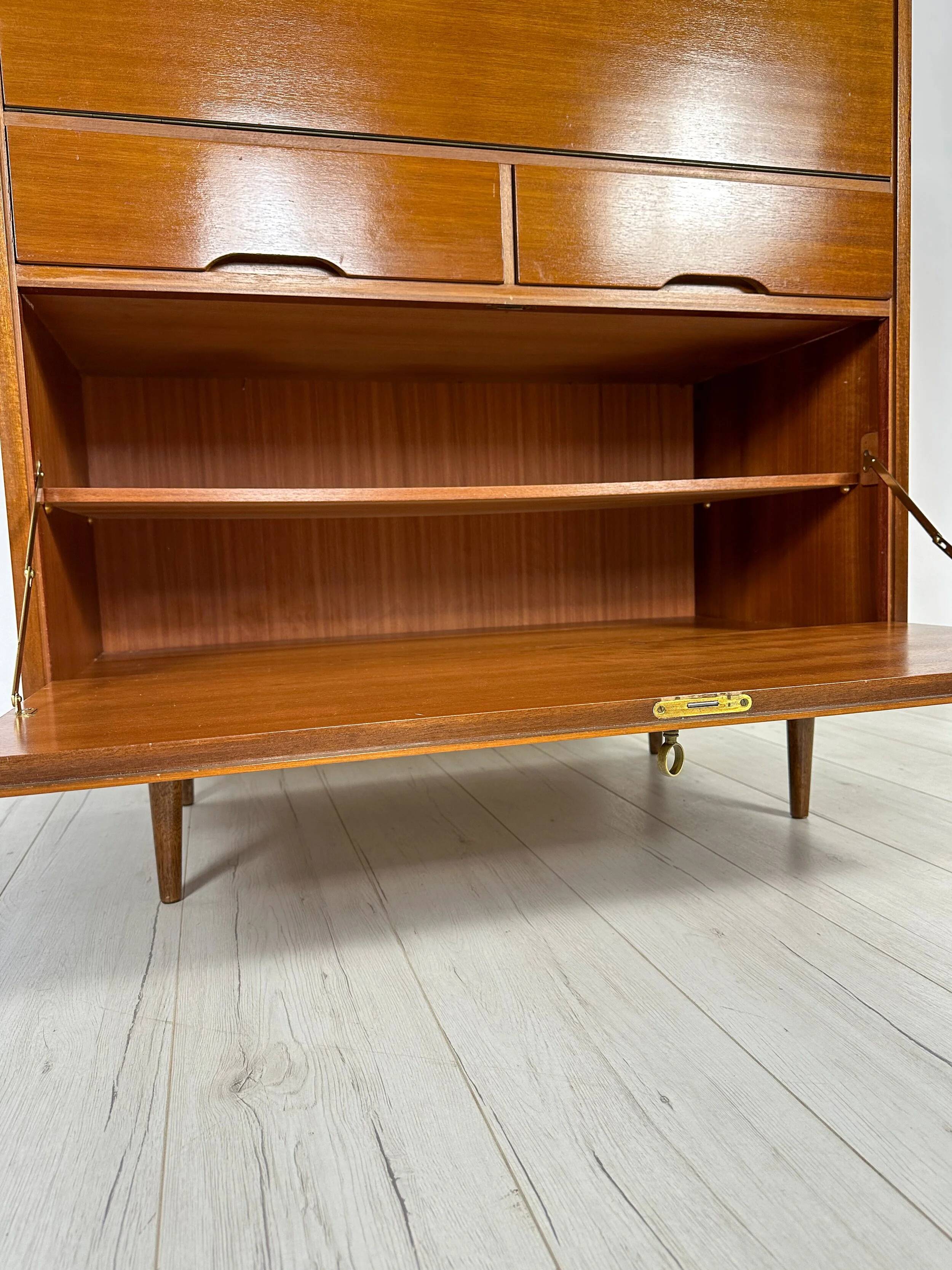 1960s Vintage Minimalistic Walnut Cabinet/Secretary