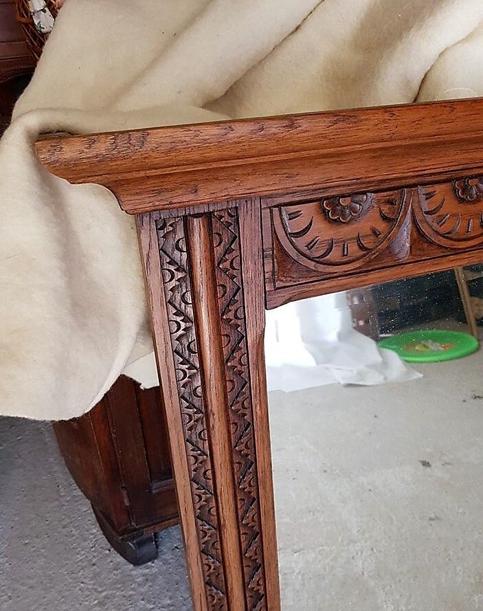 Mirror in carved wood 128x91cm