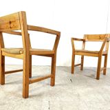 Vintage scandinavian pine wood dining chairs, 1960s by GM Mobler