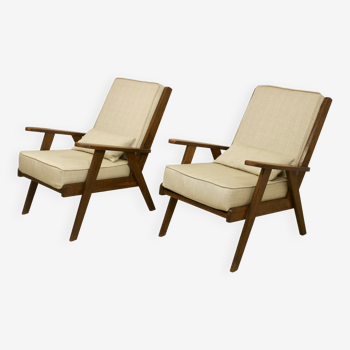 Pair of armchairs period reconstruction 1950