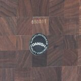 Large Scandinavian coffee table in standing wood marquetry